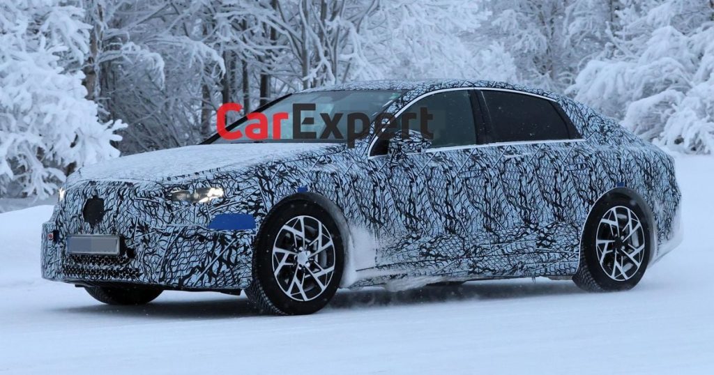 2027 Mercedes-Benz C-Class EV spied with retro grille but modern body