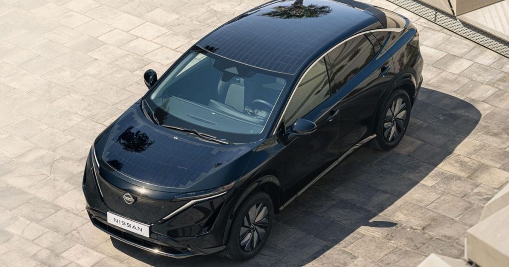 Nissan Ariya concept uses solar power to gain extra kilometres