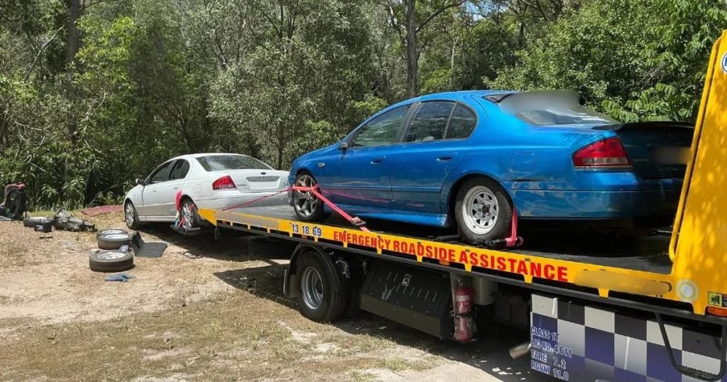 Hoons in Ford Falcons busted for wild New Year's Eve bridge takeover