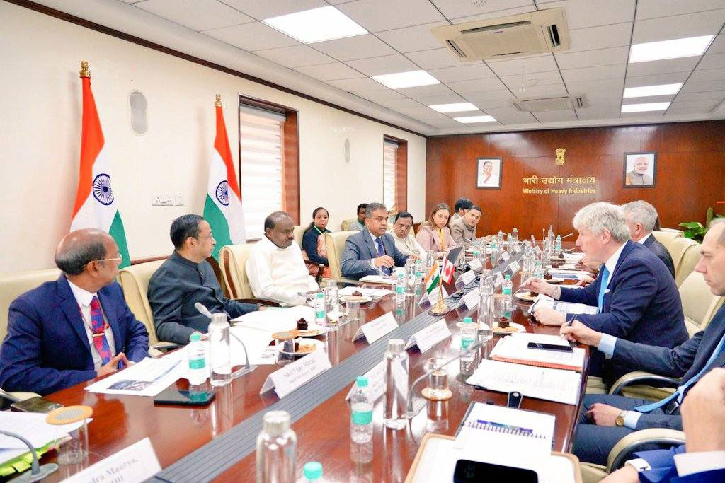 India holds EV and battery talks with Canada