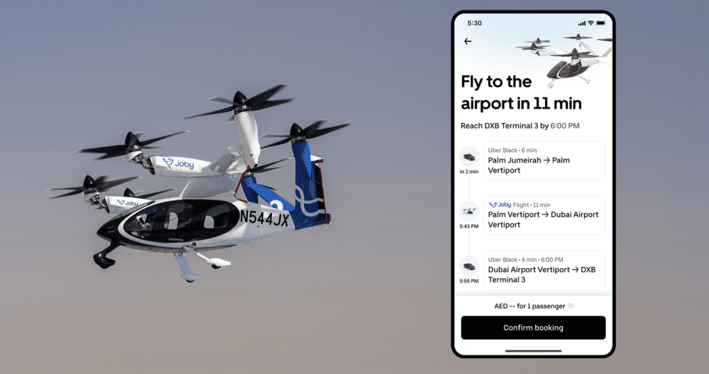 Uber to offer Joby eVTOL taxi bookings through its app