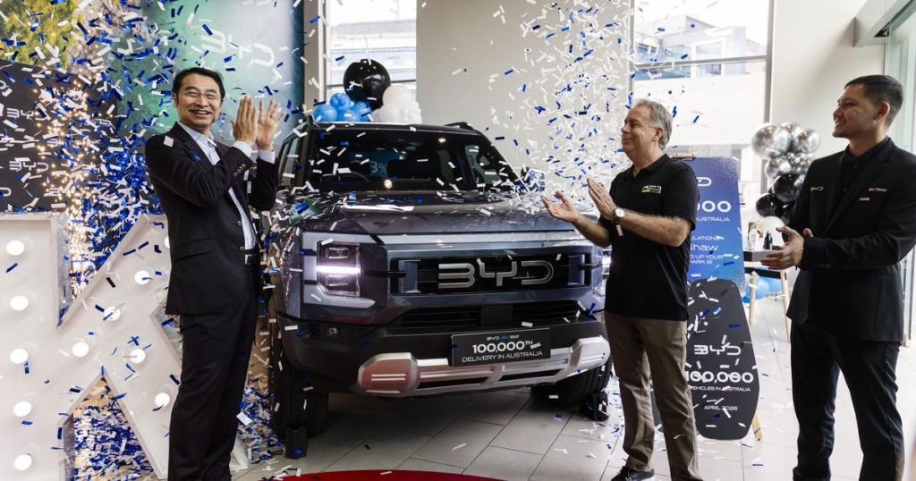 BYD notches up 100,000 Australian sales in less than 3.5 years