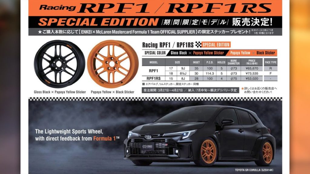 Enkei’s New Papaya RPF1 Wheels Let You Put a Little McLaren in Your Civic