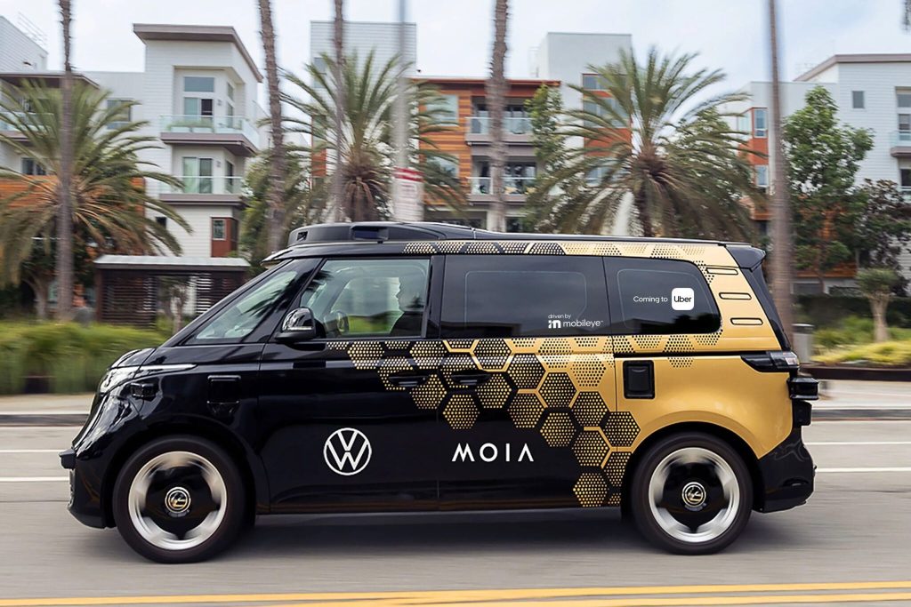 Moia America and Uber begin ID. Buzz AV tests in LA